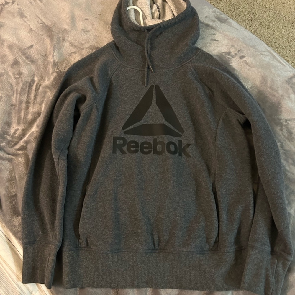 Reebok Gray Hoodie Sweatshirt
